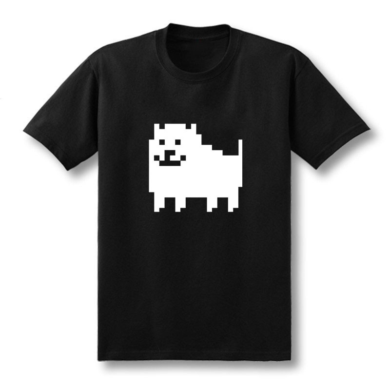 2017-New-Men-Fashion-Game-T-Shirts-Undertale-Annoying-Dog-Printed-Combed-Anime-Cotton-Casual-Tees-Cu-32765270299