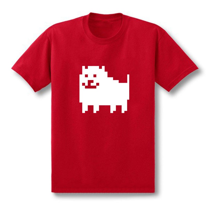 2017-New-Men-Fashion-Game-T-Shirts-Undertale-Annoying-Dog-Printed-Combed-Anime-Cotton-Casual-Tees-Cu-32765270299
