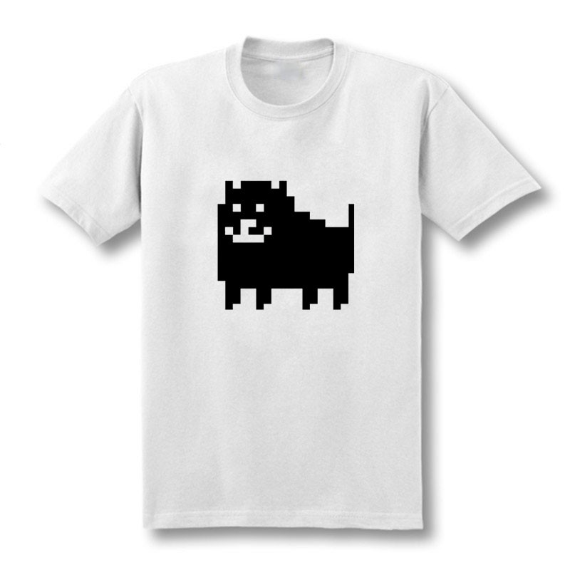 2017-New-Men-Fashion-Game-T-Shirts-Undertale-Annoying-Dog-Printed-Combed-Anime-Cotton-Casual-Tees-Cu-32765270299