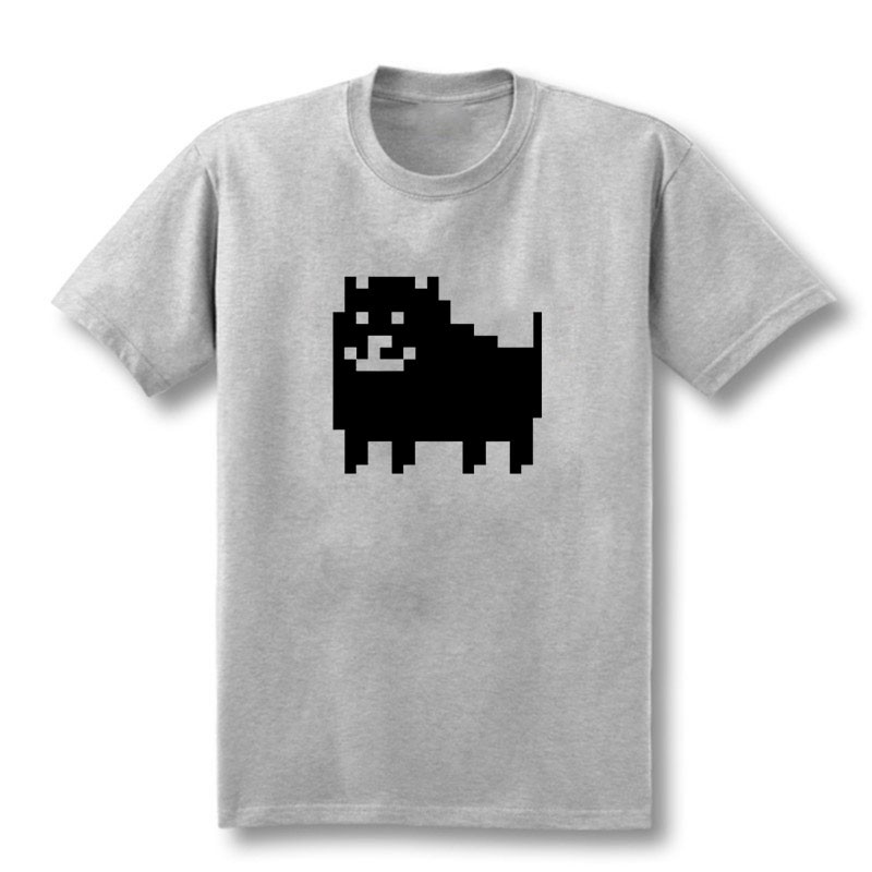 2017-New-Men-Fashion-Game-T-Shirts-Undertale-Annoying-Dog-Printed-Combed-Anime-Cotton-Casual-Tees-Cu-32765270299