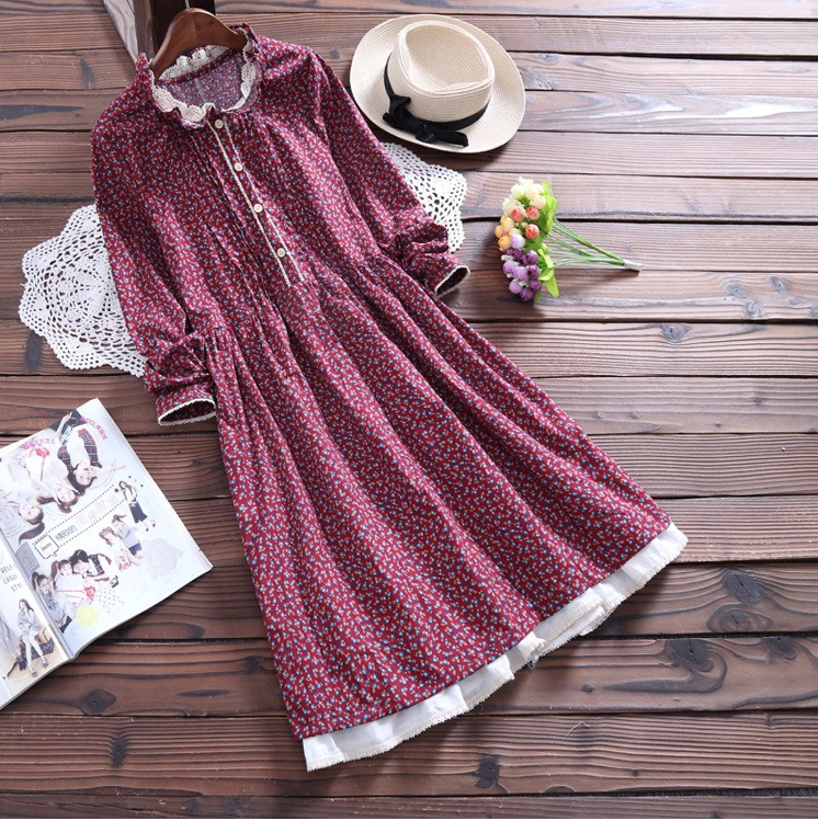 2017-New-Spring-Mori-Girl-Women-Dress-Ruffled-Collar-Floral-Print-Full-Sleeve-Vestidos-Cotton-And-Li-32781812150