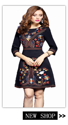 2017-New-Spring-Three-Quarter-Sleeve-Slim-O-neck-Dress-Women-Casual-A-line-Embroidered-Flowers-Plus--32790211254