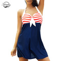 2017-SexeMara-Tankini-Bikini-Newest-Sexy-Stripe-Padded-Halter-Skirt-Swimwear-Women-One-Piece-Swimsui-32773121507