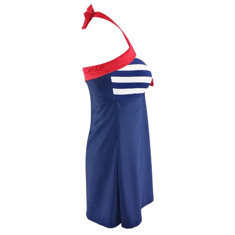 2017-SexeMara-Tankini-Bikini-Newest-Sexy-Stripe-Padded-Halter-Skirt-Swimwear-Women-One-Piece-Swimsui-32773121507