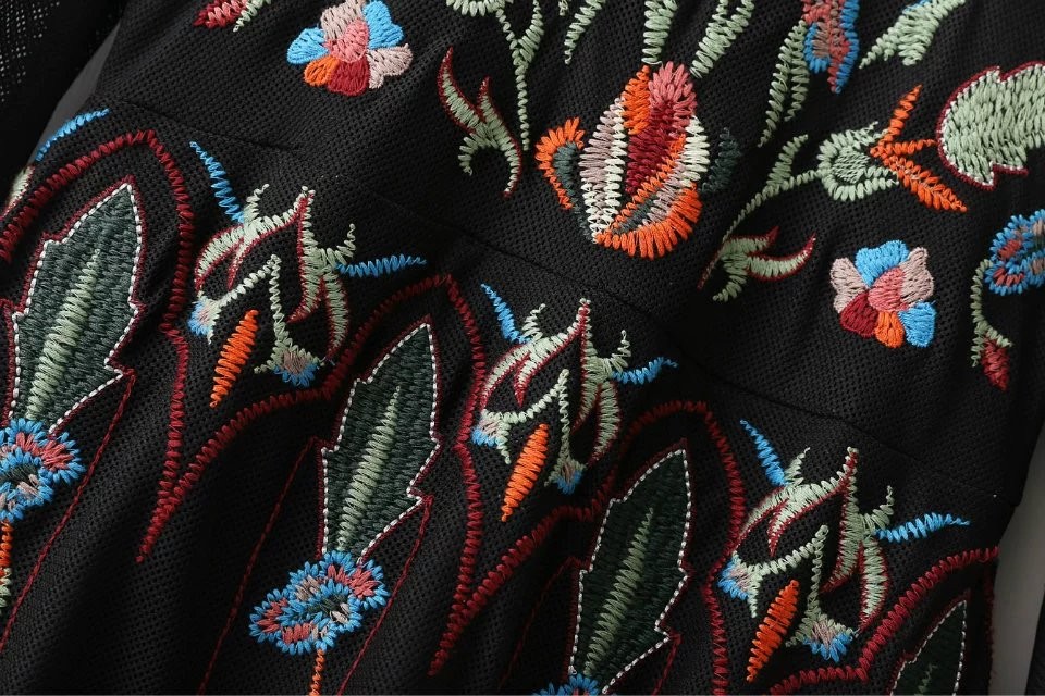 2017-Spring--Evening-Party-Women-Floral-Embroidery-Dresses-O-Neck-Long-Sleeve-Black-Sundress-Brand-v-32777369520
