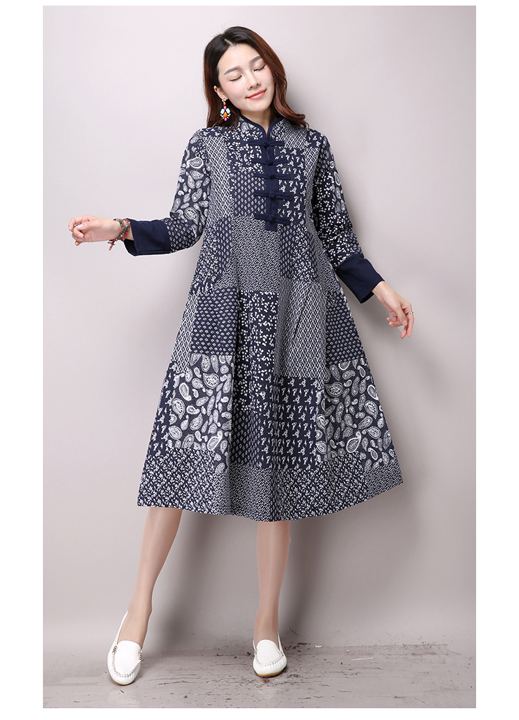 2017-Spring-New-Women-Fashion-Folk-Style-Long-sleeved-Stand-Collar-Cotton-and-Linen-Printed-Dress-Vi-32638172051