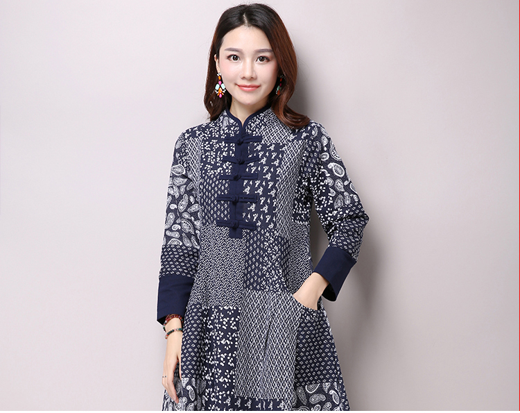 2017-Spring-New-Women-Fashion-Folk-Style-Long-sleeved-Stand-Collar-Cotton-and-Linen-Printed-Dress-Vi-32638172051