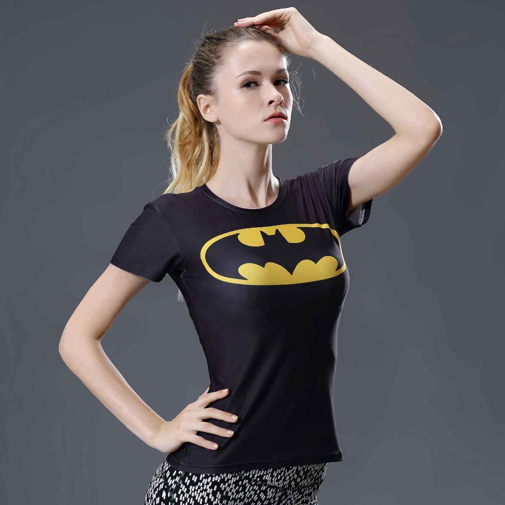 2017-Summer-Fashion-Women39s-Short-sleeves-T-Shirt-3D-Print-Superman-Batman-Series-Slim-Sweat-quickl-32797964351