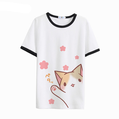 2017-Summer-Harajuku-Shirt-Neko-Atsume-Anime-Cartoon-Japanese-Kawaii-Clothes-Casual-Female-T-shirt-C-32676189740