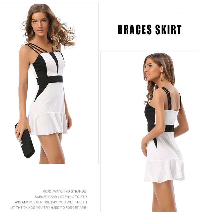 2017-Summer-Silm-Sexy-White-Patchwork-Sleeveless-Three-Spaghetti-Strap-Casual-Mini-Dress-Work-Ruffle-32789054114