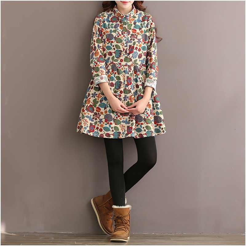 2017-autumn-new-large-size-women-clothing-casual-loose-plus-size-dress-cotton-flower-pront-long-slee-32638790949