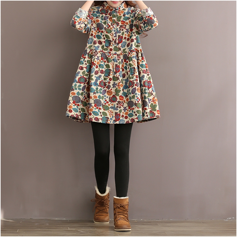 2017-autumn-new-large-size-women-clothing-casual-loose-plus-size-dress-cotton-flower-pront-long-slee-32638790949