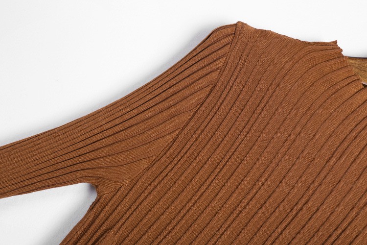 2018-Autumn-Winter-Women-Dress-Fashion-Vertical-Striped-Knitted-Dresses-Stand-Collar-Casual-Pleated--32530212585