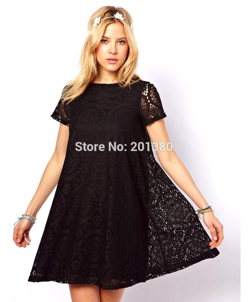 2018-Lace-Women-Summer-Dress-maxi-Hollow-Out-dresses-Short-Sleeve-Plus-size-vestidos-5colors-Q426-32621007642
