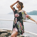 2018-New-Fashion-Wild-Women-Slim-Sexy-Hook-flower-hollow-Lace-Elegant-Party-Dress-Short-sleeved-Clot-32795884230