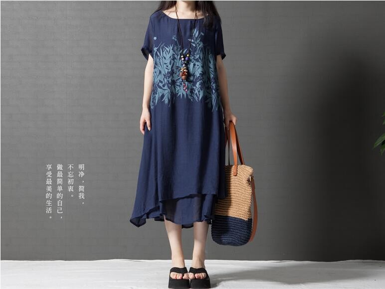 2018-New-Summer-dress-short-Sleeve-Printing--Cotton-Linen-Ladies-Casual-Vintage-women-dress-Female-P-32692588617