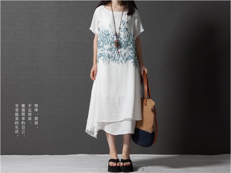 2018-New-Summer-dress-short-Sleeve-Printing--Cotton-Linen-Ladies-Casual-Vintage-women-dress-Female-P-32692588617