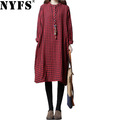 2018-Spring-Autumn-Vintage-Cotton-Linen-Plaid-Women-Dress-Plus-Size-Loose-Vestidos-Robe-Dresses-32746057572