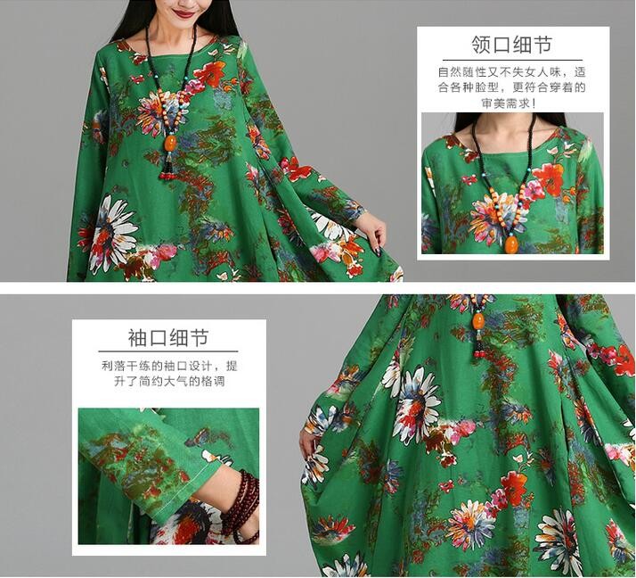 2018-Spring-Autumn-Vintage-Cotton-Linen-Women-Dress-large-size-Loose-Casual-Long-Dress-Vestidos-Robe-32730580589