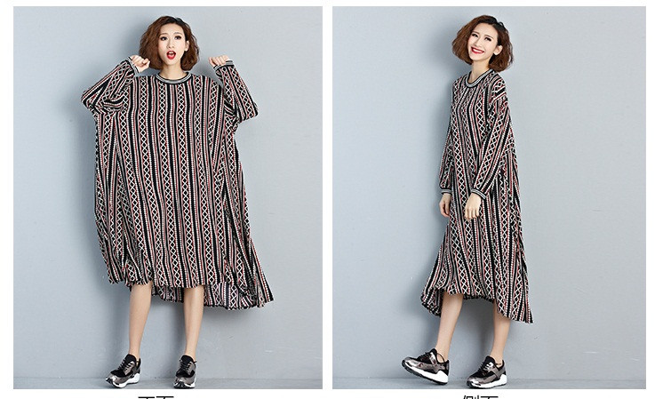 2018-Spring-Autumn-Women-Plus-Size-Dress-Round-Neck-Chiffon-Full-Sleeve-Maxi-Long-Dress-Casual-Loose-32772729186