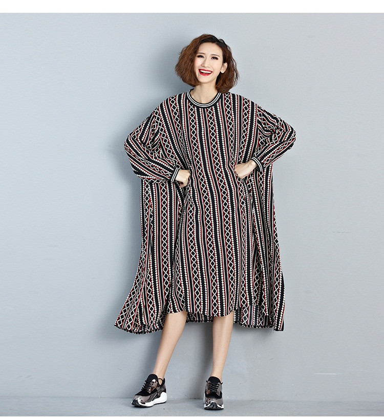 2018-Spring-Autumn-Women-Plus-Size-Dress-Round-Neck-Chiffon-Full-Sleeve-Maxi-Long-Dress-Casual-Loose-32772729186