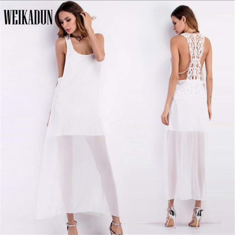 2018-Summer-Style-Elegant-Women-Long-Beach-Dresses-O-Neck-Casual-White-Solid-Lace-Maxi-Dress-Vestido-32680316202