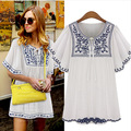 2018-Women-Cotton-Tops-Blouse-Tunic-Vestidos-Vintage-Mexican-Ethnic-Floral-Embroidery-Mini-Dresses-L-32318677571