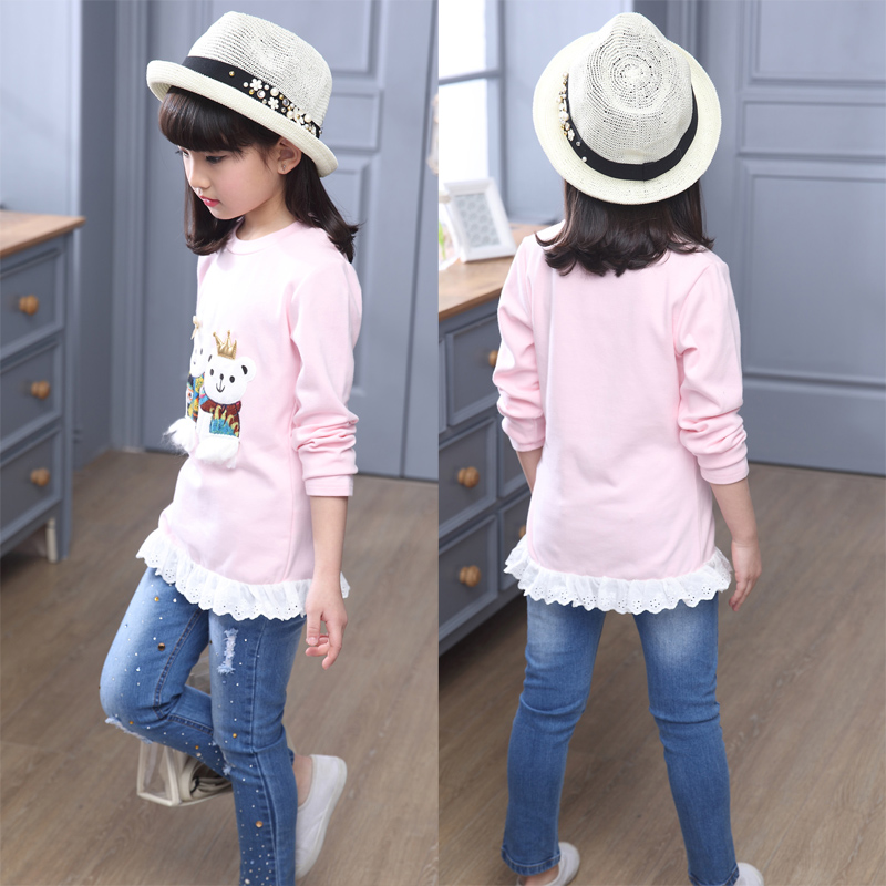 4-14-Children-Girls-Tops-Tees-Spring-Brand-Wear-Long-Sleeve-Girls-T-shirt-Dress-Cartoon-Sweatshirts--32618655800