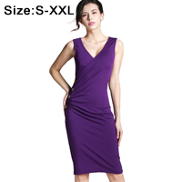 4-Colors-Summer-Cape-Sleeve-Casual-Square-Neck-Business-Office-Work-Pencil-Women-Vestido-Plus-Size-W-1332539882