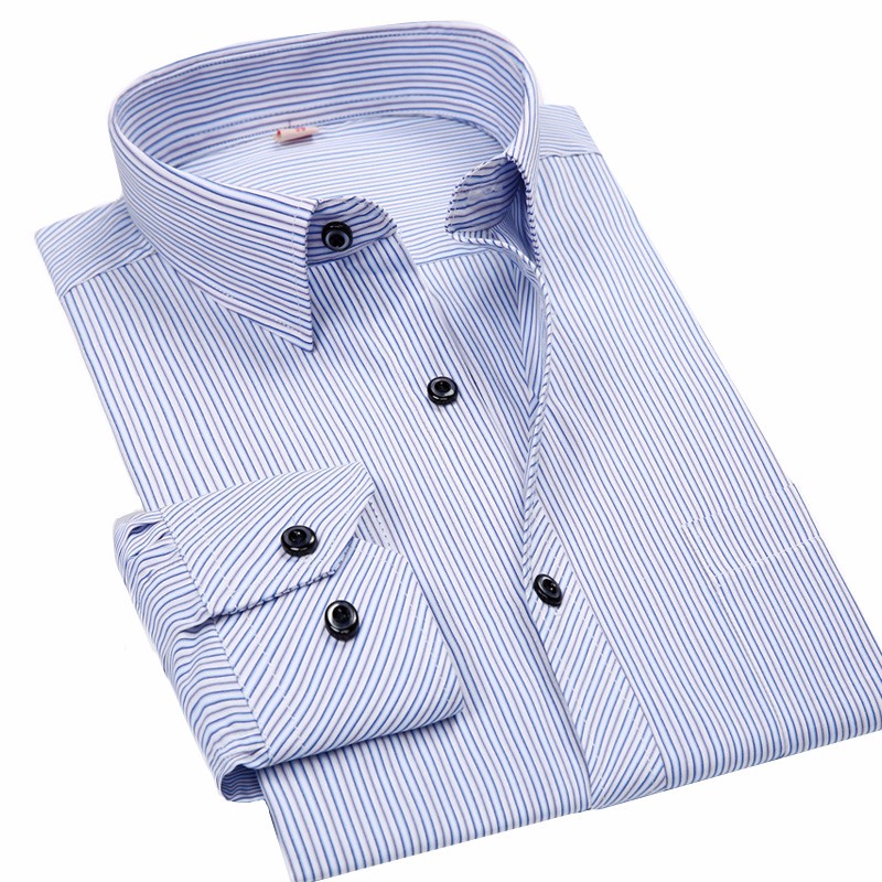 4XL-5XL-6XL-7XL-8XL-Large-Size-Men39s-Business-Casual-Long-Sleeved-Shirt-White-Blue-Black-Striped-Ma-32633561482