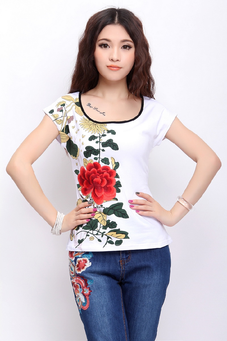 5-Colors-Plus-size-M-5XL-4XL-Women-Tshirt-short-sleeve-O-neck-floral-embroidery-cotton-T-shirt--fema-32796471938