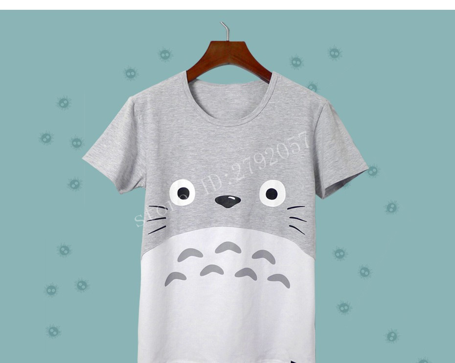 95-Cotton-5-Spandex-Harajuku-Print-Totoro-T-Shirt-Women-Tshirt-2017-Summer-Short-Sleeve-T-shirt-Fema-32777847571
