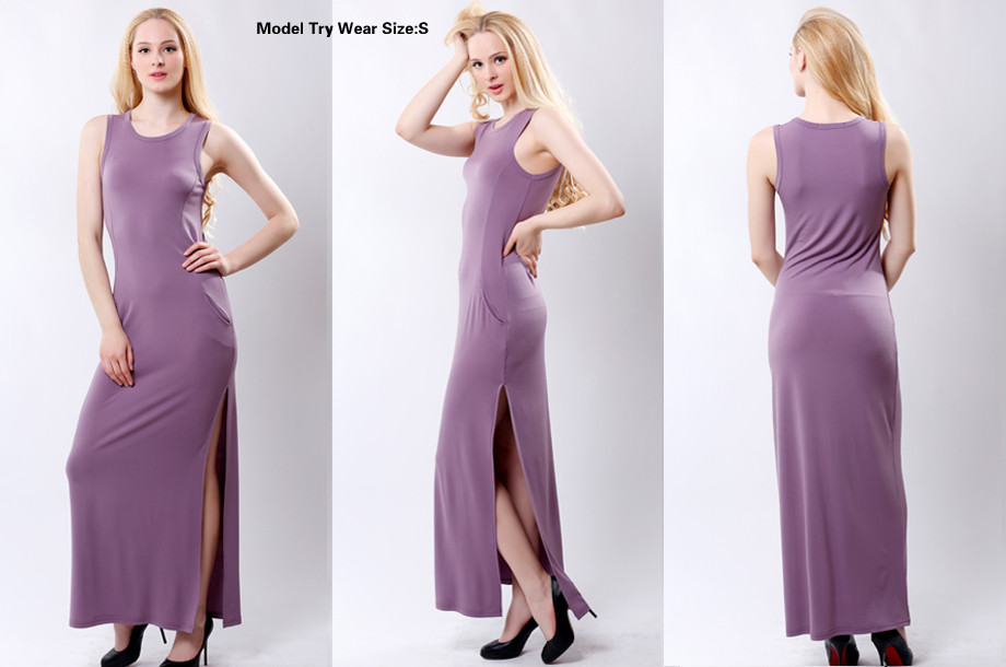 A-Forever-Summer-Dress-for-Women-Fashion-Casual-Maxi-Dress-Slim-Elastic-Sleeveless-High-Slit-Sexy-Lo-32614063305