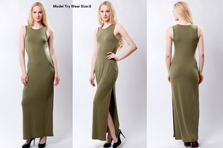 A-Forever-Summer-Dress-for-Women-Fashion-Casual-Maxi-Dress-Slim-Elastic-Sleeveless-High-Slit-Sexy-Lo-32614063305