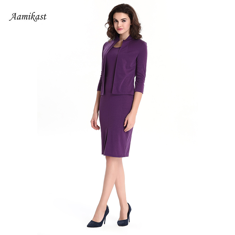 AAMIKAST-Autumn-Women-Dress-Hot-Sale-Celeb-2-PCS-Vintage-Retro-Tunic-Slim-Work-Business-Casual-Party-32547362186
