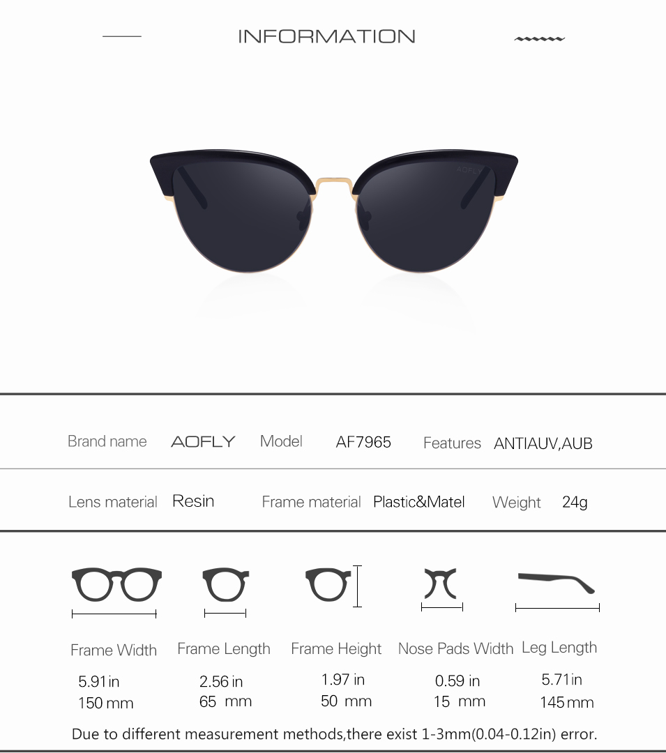 AOFLY-Cat-Eye-Women-Sunglasses-Original-Brand-Design-Reflective-Coating-Mirror-Sunglasses-Vintage--S-32783724038