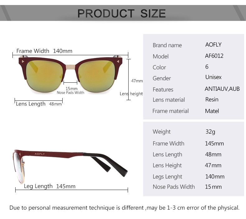 AOFLY-Summer-Style-Women-Sunglasses-Half-Frame-Sunglasses-Vintage-Brand-Design-Fashion-Lady-Shades-M-32679422170