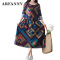 ARFANNY--dresses-2017-spring-new-women-Forest-art-leaves-floral-loose-large-size-cotton-dress-Small--32791882140