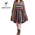 ARFANNY--dresses-2017-spring-new-women-Forest-art-leaves-floral-loose-large-size-cotton-dress-Small--32791882140