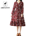 ARFANNY--dresses-2017-spring-new-women-Forest-art-leaves-floral-loose-large-size-cotton-dress-Small--32791882140