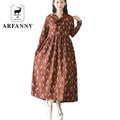 ARFANNY--dresses-2017-spring-new-women-Forest-art-leaves-floral-loose-large-size-cotton-dress-Small--32791882140