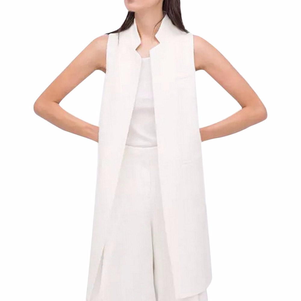 AZULINA-2016-Women-Autumn-Jacket-Female-White-Black-Women-Suit-Long-Cardigan-Blazer-Vest-Waistcoat-S-32707103797