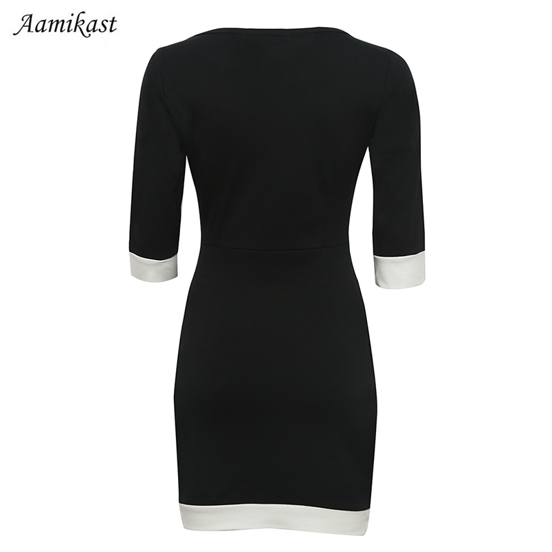 Aamikast-Women-Dresses-Hot-Sale-New-Fashion-Elegant-O-neck-Middle-Sleeve-Patchwork-Temperament-Charm-32268760638