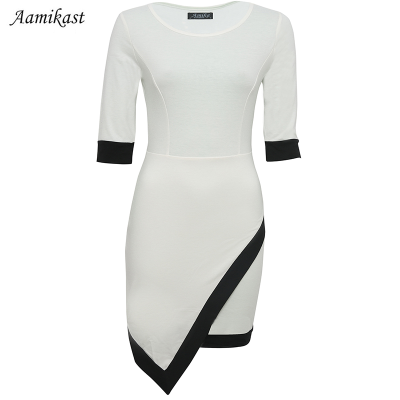 Aamikast-Women-Dresses-Hot-Sale-New-Fashion-Elegant-O-neck-Middle-Sleeve-Patchwork-Temperament-Charm-32268760638