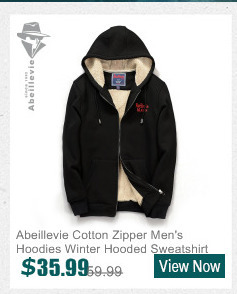 Abeillevie-Cotton-Zipper-Men39s-Hoodies-Winter-Hooded-Sweatshirt-Men-Thick-Fleece-Casual-Men39s-Trac-32703884620