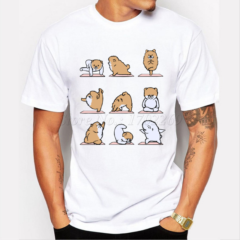 Animal-funny-design-Men-t-shirt-PomeranianCatSothElephantEnglish-BulldogPug-hipster-cool-male-topste-32584927956