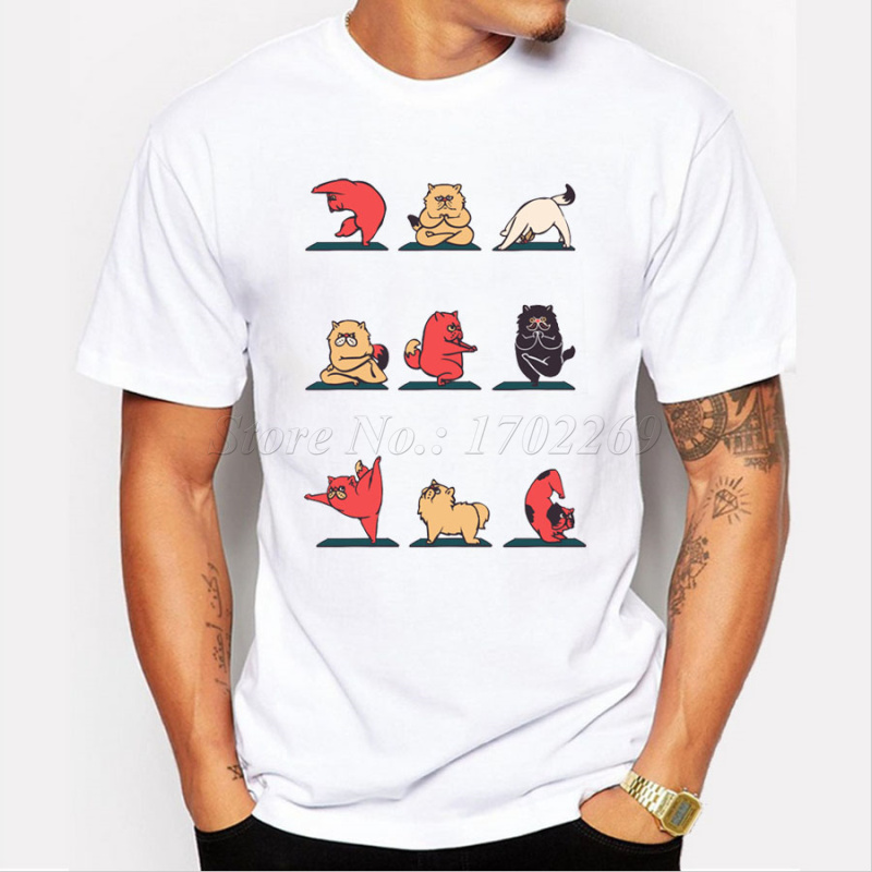 Animal-funny-design-Men-t-shirt-PomeranianCatSothElephantEnglish-BulldogPug-hipster-cool-male-topste-32584927956