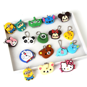 Anime-Cat-Key-Cap-Silicone-Minion-Key-Chain-Women-Bag-Charm-Key-Holder-Stitch-Key-Ring-Owl-Keychain--32636380501