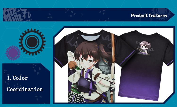 Anime-Kantai-Collection-Kaga-T-shirt-Kancolle-Polyester-T-Shirt-Summer-Active-Otaku-Men-Women-Tops-32741195704