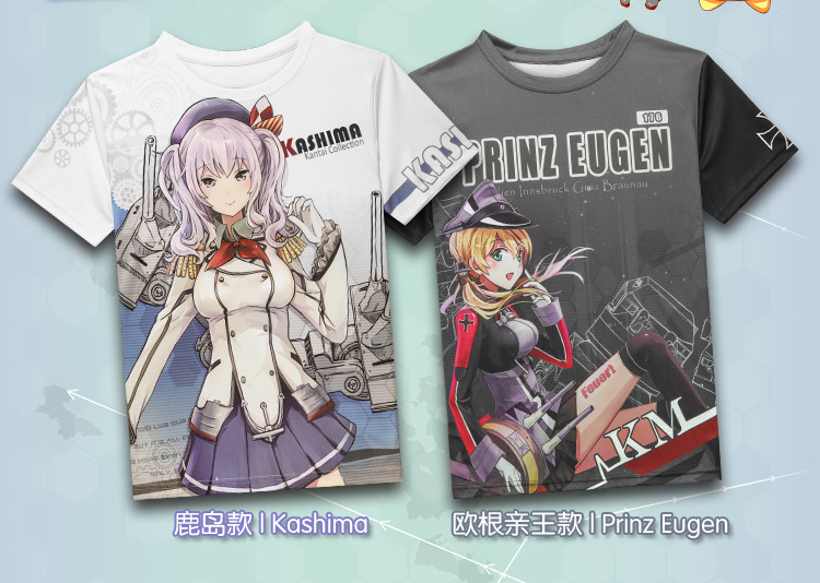 Anime-Kantai-Collection-Kashima-Eugen-T-shirt-Kancolle-Polyester-T-Shirt-Summer-Active-Otaku-Men-Wom-32740177770